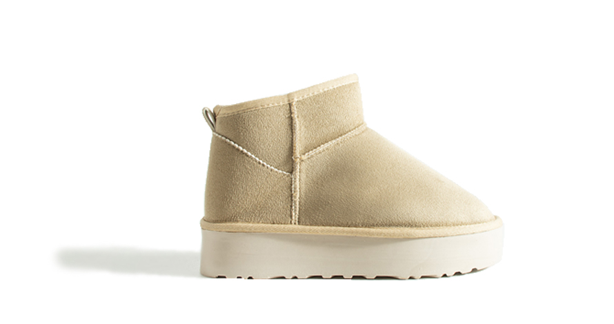 DARK HEEL Kadın Bej Süet İçi Kürklü Günlük Bot