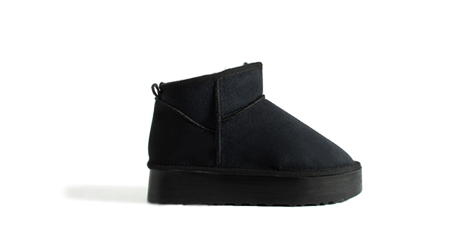 DARK HEEL Kadın Siyah Süet İçi Kürklü Günlük Bot